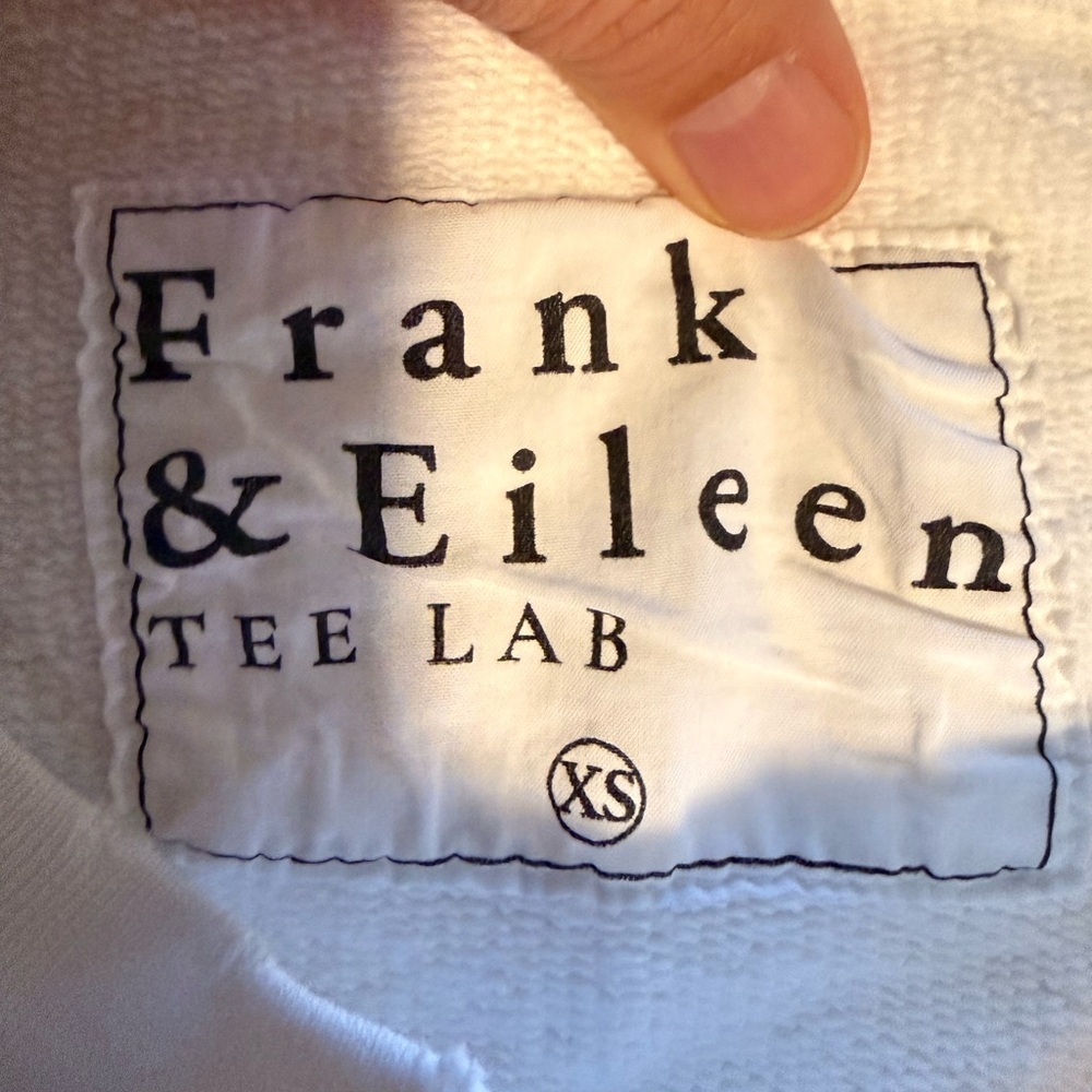 Frank & Eileen Tee Lab White 100% Cotton Crewneck Sweatshirt, size XS - Picture 8 of 11